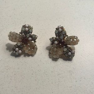 Sparkled/ beaded flowered earrings